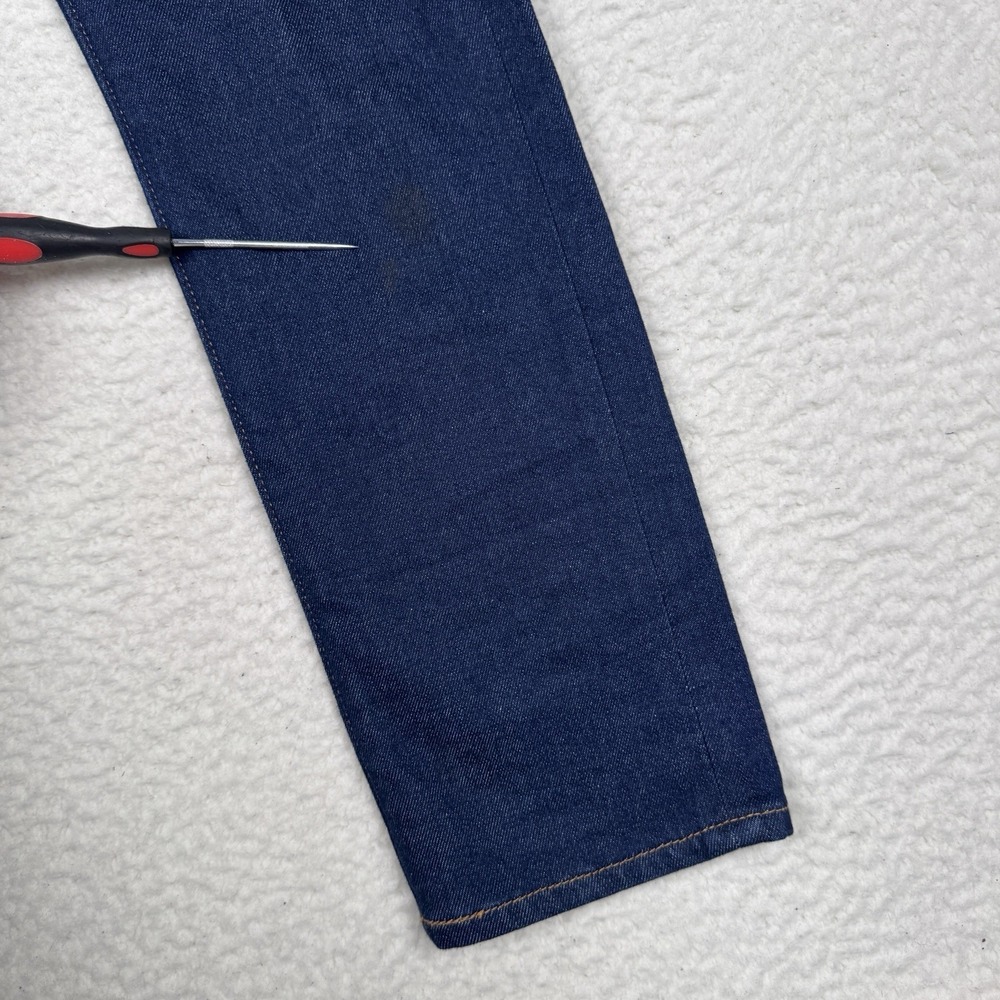 Levis Premium Wedgie Straight Jeans Womens 24 Fringe Pockets Blue‎ Denim 24x26 - Picture 10 of 12